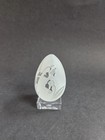 Vintage Pilgrim Art Glass Frosted Egg With Etched Tulips On Both Sides And Base — photo 5