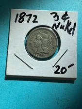 1872  Nickel Three Cent piece