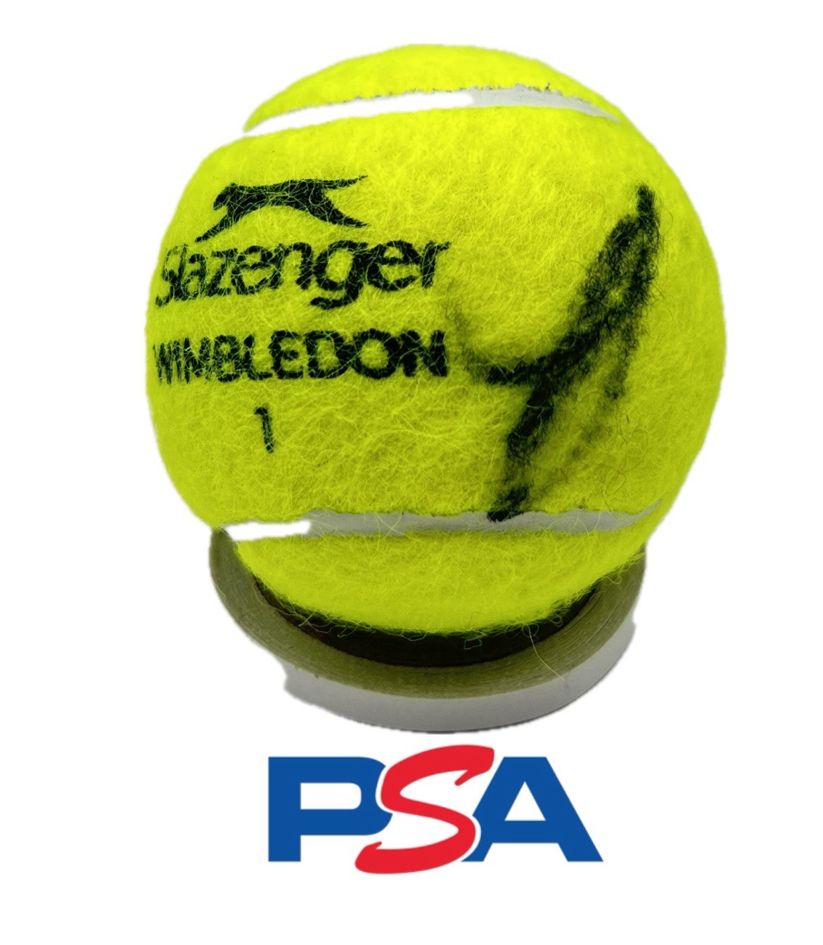 Jannik Sinner Signed Wimbledon Tennis Ball Autographed Australian PSA/DNA COA view 1
