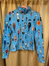 The Kit Turtleneck People Postcard Pattern Excellent Condition Size M