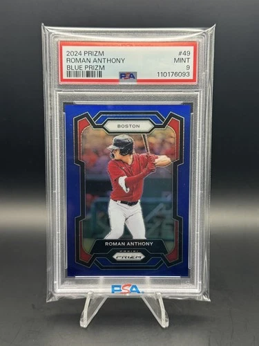 Roman Anthony 2024 Panini Prizm  #49 Blue Prizm /199 (RC) Boston Red Sox PSA 9