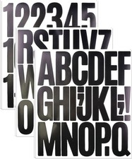 3 Inch Sticky Letter Number Stickers, 6 Sheets Stick On Vinyl Large Alphabet St