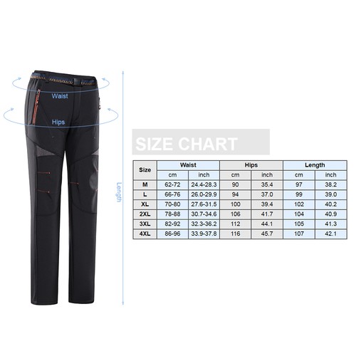 ⊹Women's Hiking Pants Fleece Removable Waterproof Windproof Mountain Trousers - Picture 18 of 20