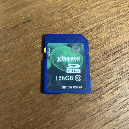Kingston 128GB SD Card HC Sd10v/ Class 10 - Picture 1 of 2