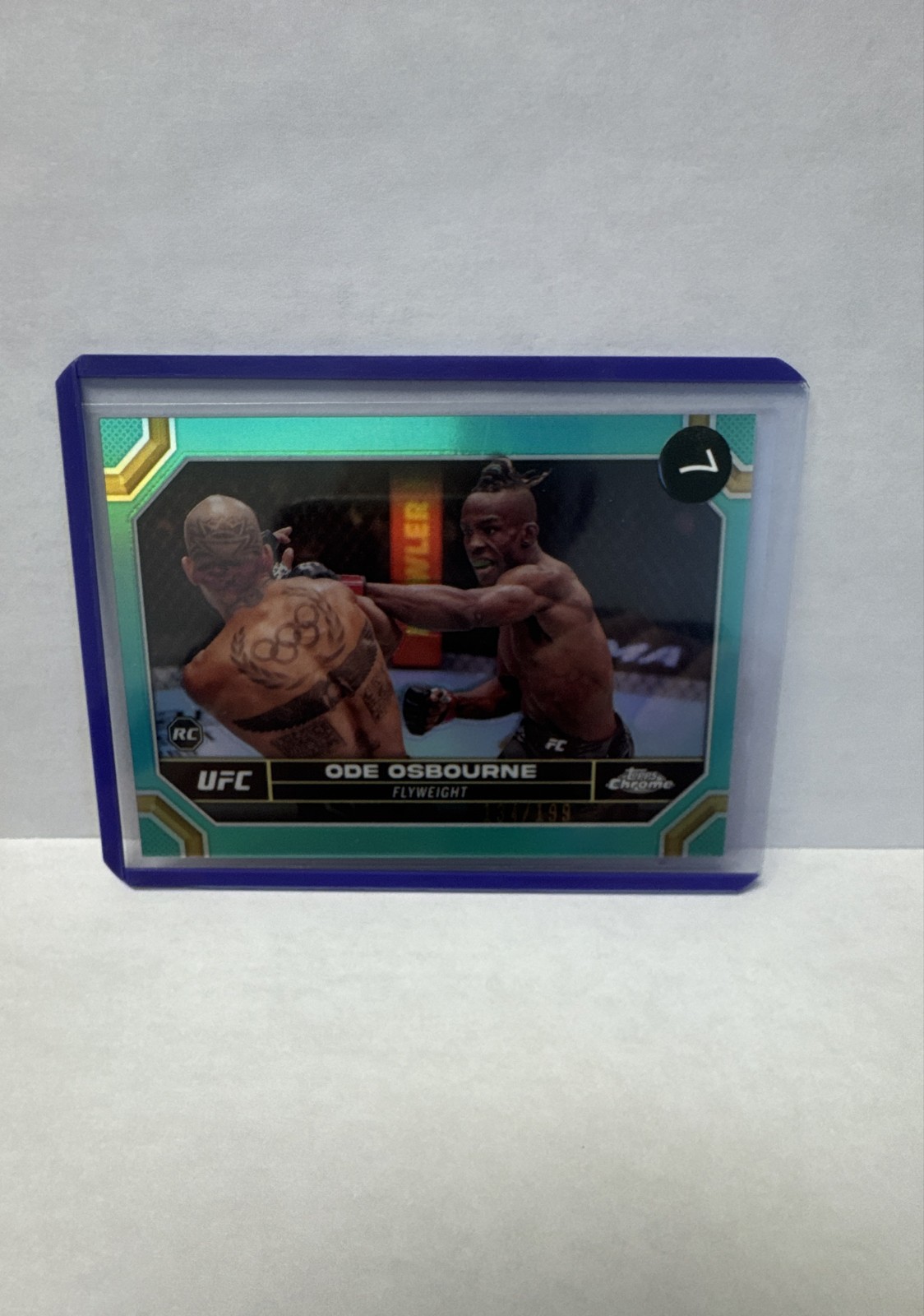 2024 Topps Chrome UFC - Ode Osbourne #134 Aqua Refractor /199 (RC)