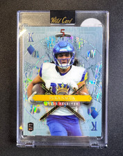 2024 Wild Card Stacked Deck Puka Nacua Blue Shock King Of Diamond Rams #d 1/1