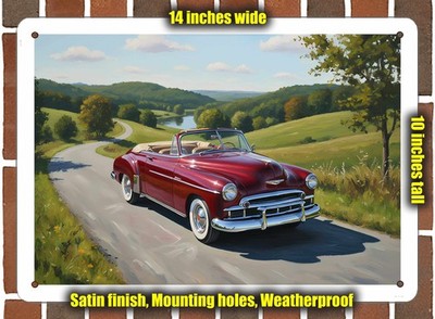 Metal Sign - 1949 Chevrolet Deluxe Oil Painting - 14x10