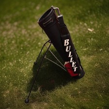 Vintage Bullet Golf 30  x 6  Sunday Bag 3 Way Golf Ball Leg Comfort Strap