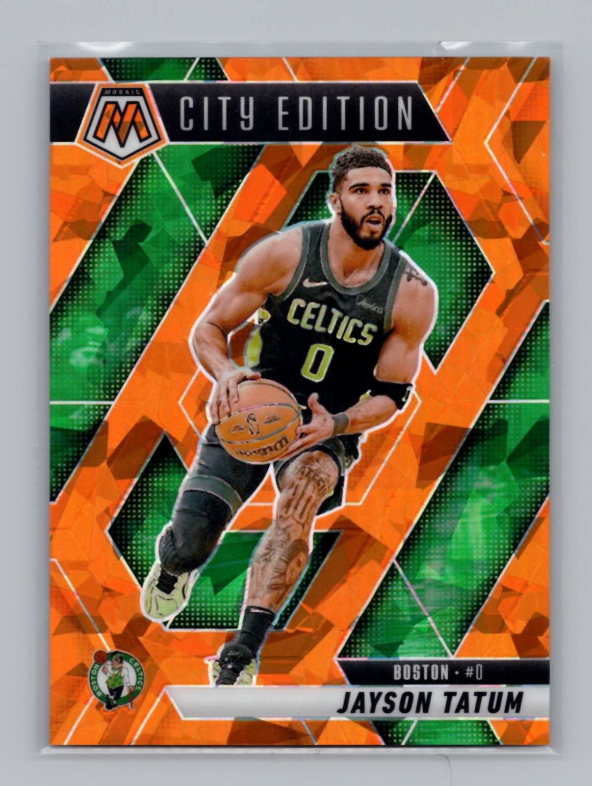 2024-25 Mosaic NBA #287 Jayson Tatum City Edition Orange Ice /49 Boston Celtics