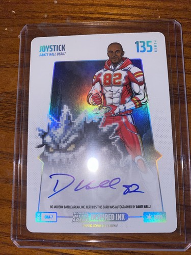 2026 Bo Jackson Battle Arena Joystick- Dante Hall Steel Debut Auto DHA-7 On Card