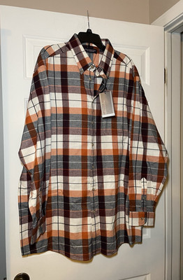 Roundtree & Yorke Size 2XT Portuguese Flannel Shirt NEW Plaid Soft Collared Soft