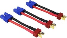 3pcs T Plug Male to EC3 Female Connector Adapter with 14awg 1.96inch Wire Pack