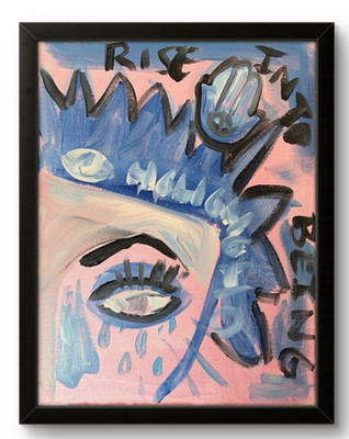 BPR Studio Original Neo Expressionist Faces Painting 14x11 Canvas