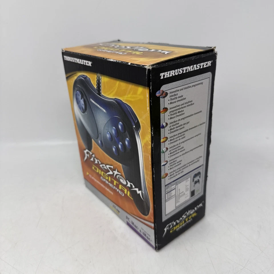 New Vintage Thrustmaster Firestorm Digital Gamepad Wired PC Mac Game Port USB - Image 2 of 4