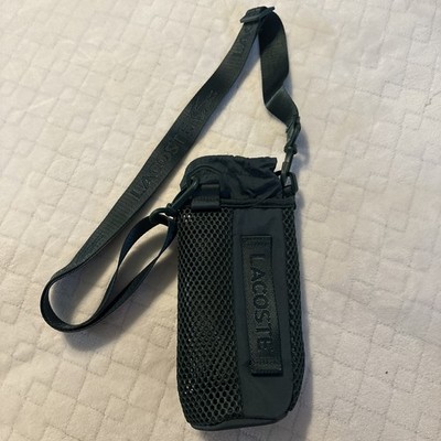 LACOSTE Green Glass Water Bottle Holder Protective Sleeve