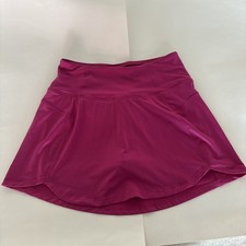 Athletic Tennis Skirt with Pockets Plum Color Bally Total Fitness Medium