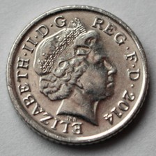 British 2014, Queen Elizabeth II, Five Pence Coin. 5p Coin (W64)
