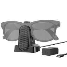 Charger Stand for Ray-Ban Meta Smart Glasses, Portable Charging Mini, Black