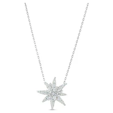 Swarovski Women's Edelweiss White Crystal Necklace 5534887