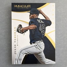 2015 Panini Immaculate Collection Julio Teheran #89/99 Atlanta Baseball