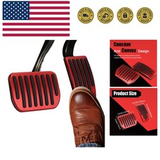 Auto Aluminum Pedal Covers, Non-Slip Foot Pedals Pads, Brake Accelerator Peda...