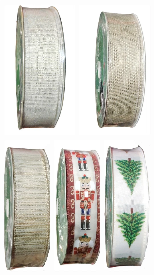 Member's Mark Premium Wire Edge Holiday Ribbon 1.5" Wide x 50 Yards Glitter Red - Image 3 of 4