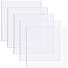 5 Pcs 12"x12"x0.02" Clear Plastic Sheets Plexiglass PET Sheet Panels for Picture