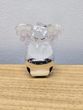 Praying Angel with Single Jingle Bell Christmas Ornament Clear