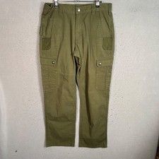 Carhartt Mens Size 32 x 30 Relaxed Fit Cargo Pants Olive Green Workwear