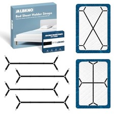 4Pcs Bed Sheet Straps with Metal Clips, Sheet Holders Adjustable Elastic, Bed