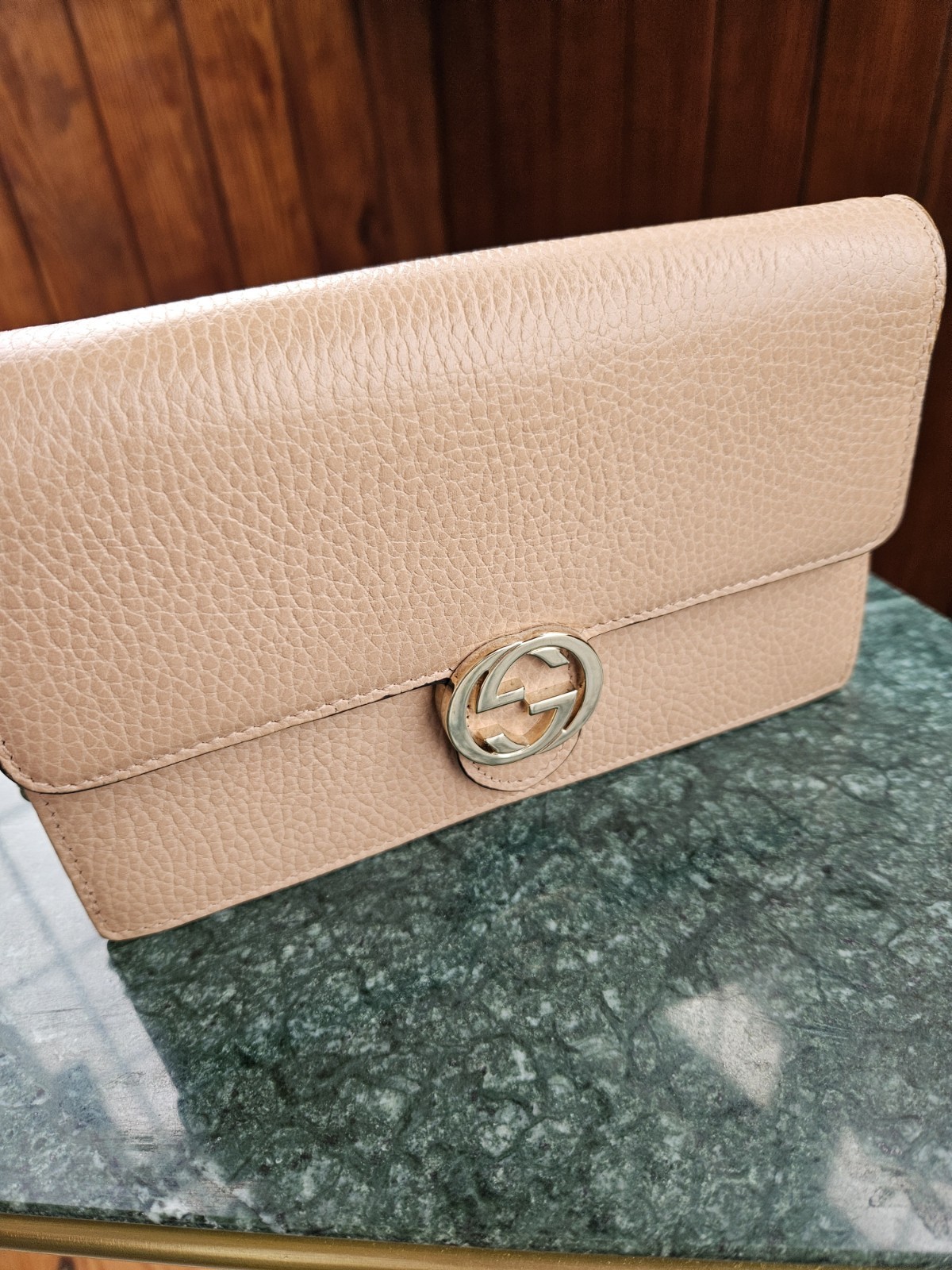 Gucci Beige Clutch Bag Wallet-On-Chain