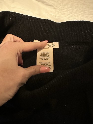 Nanette Lapore Black Shimmer Lurex Lounge Pants Women’s Size Medium NWT - Picture 9 of 11