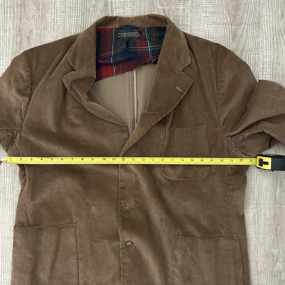 Chaqueta de Colección Brooks Brothers Para Hombre 43R Marrón Pana Blazer Abrigo Deportivo EE. UU. Foto 4 de 4