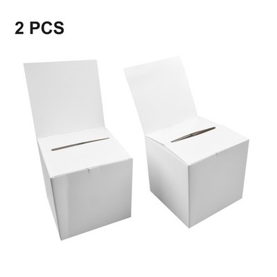 Portable and Practical Ballot Box with Removable Header Board Set of 2