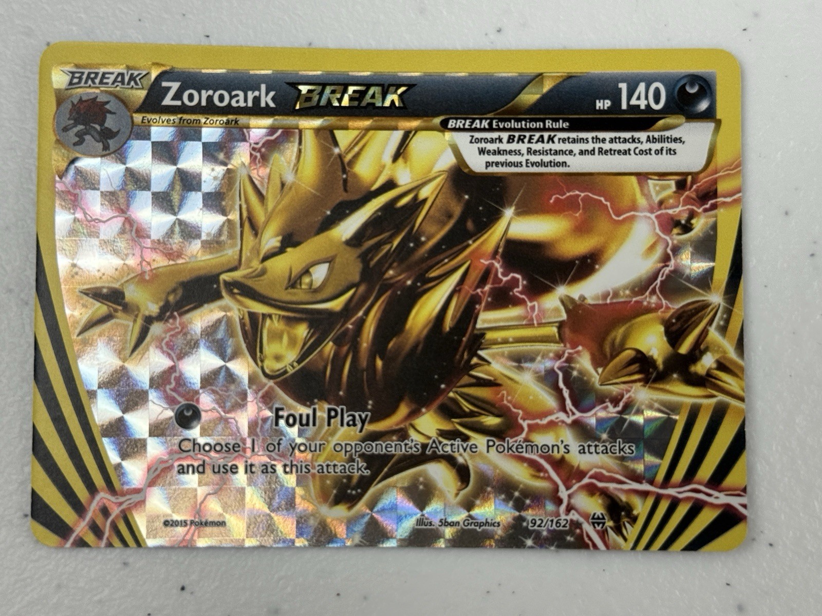 Pokemon XY - BREAKthrough #92/162 Zoroark BREAK NM
