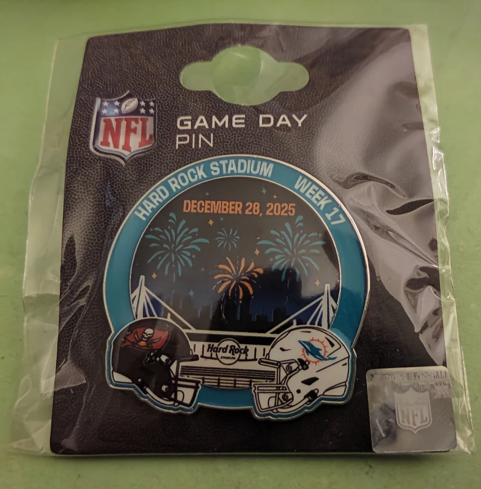 Miami Dolphins VS Tampa Bay Buccaneers Game Day Pin 12/28/25 Hard Rock Stadium🔥