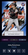 DIGITAL TOPPS BUNT 26 Adley Rutschman PRISTINE 25 SUPER RARE BLUE Read