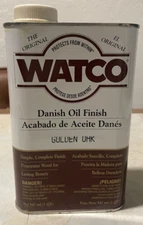 Watco Danish Oil Finish, GOLDEN OAK,  1 Quart   Original Formula 65% full.