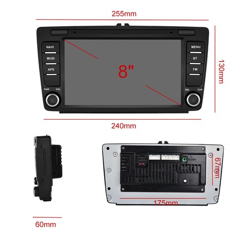 32GB Android 13 Autoradio FM GPS Navi Bluetooth für SKoda Octavia II Yeti Superb - Bild 12 von 12