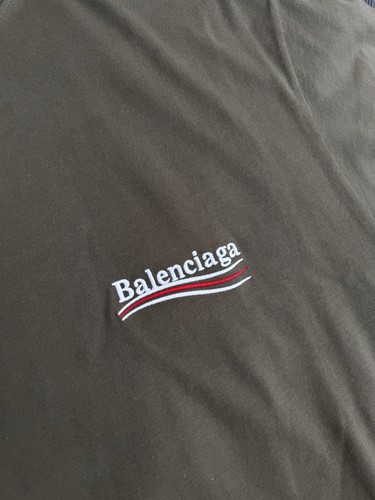 Balenciaga Campaign Logo Tshirt | Khaki | Size S / Small | Oversized Political - Picture 3 of 12