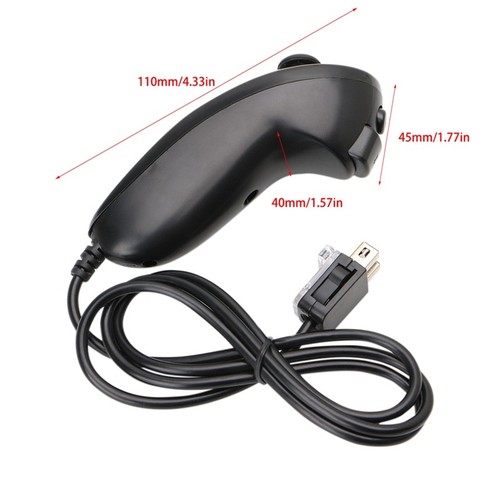 Nunchuck manette pour Nintendo Wii et Wii u - Noir - Photo 4/8