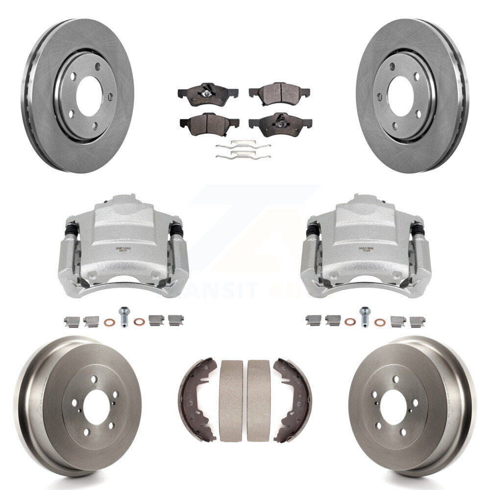 Upgrade Your Dodge Caravan with Front Rear Disc Brake Calipers Rotors Drum Pad Kit