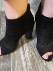 Shoes sandels heels peep toe size 7 zipper in back ankle — photo 1