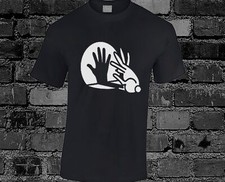 Rabbit Hand Shadow Herren T-Shirt Lustig Neuheit Hase Neu Cool S - 3XL