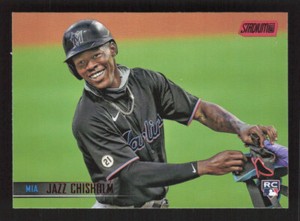 2021 Topps Stadium Club Jazz Chisholm RC #47 Red Foil Parallel - Miami Marlins