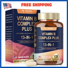 Vitamin B Complex Plus-Energy, Immune & Skin Support-Complejo de Vitamina B Plus