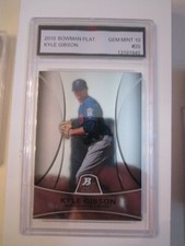 2010 KYLE GIBSON BOWMAN PLATINUM BASEBALL CARD FGS GRADED GEM MINT 10 -  BBA-28