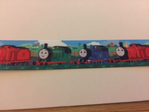 1 X Meter Thomas N Friends  22mm 7/8" DIY Ribbon hair bow gift wrap  - Picture 1 of 2