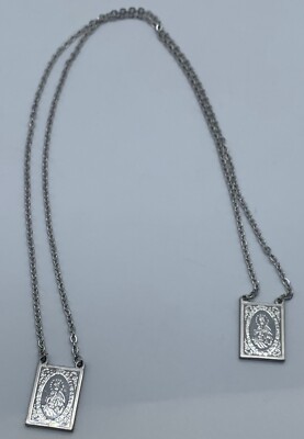 stainless steel scapular necklace
