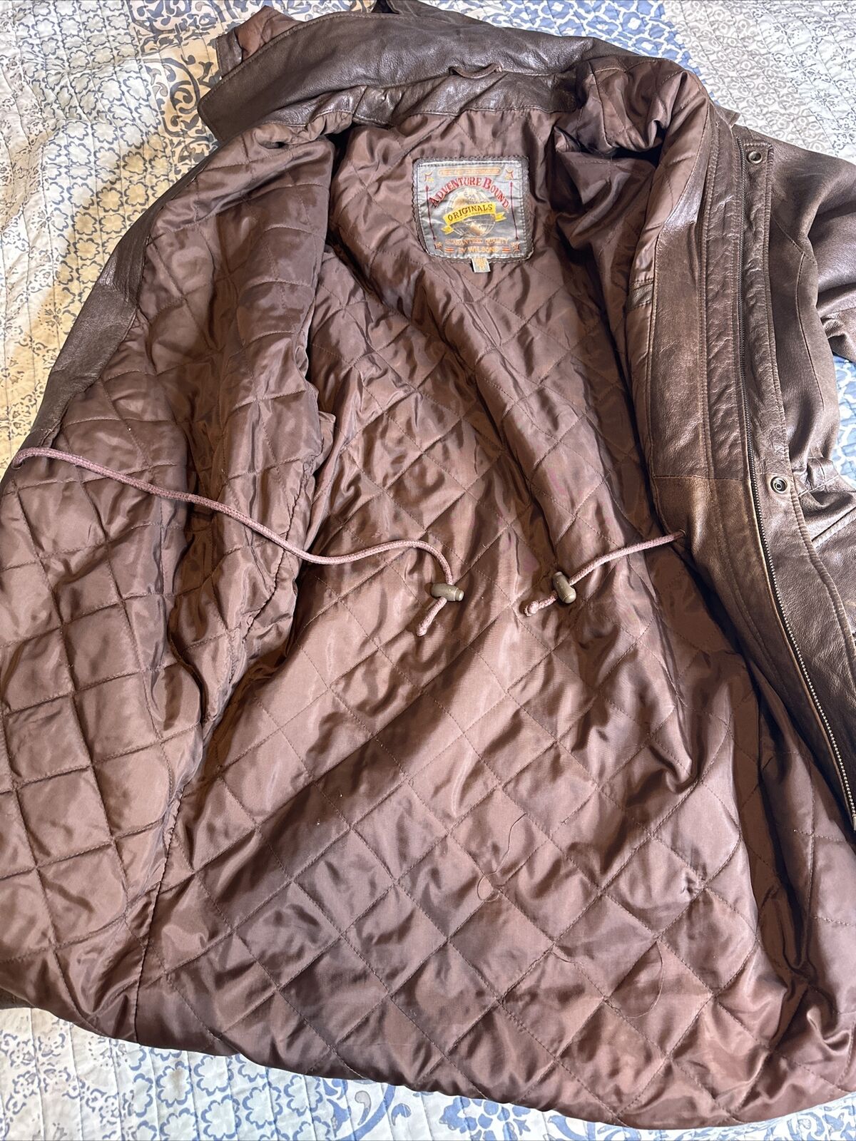 Men’s Wilsons Leather Jacket Hooded Brown Full Zi… - image 8